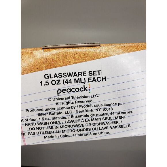 𝅺TV show the Office shot glass gift set Dunder Mifflin Michael Dwight comedy - Picture 3 of 3